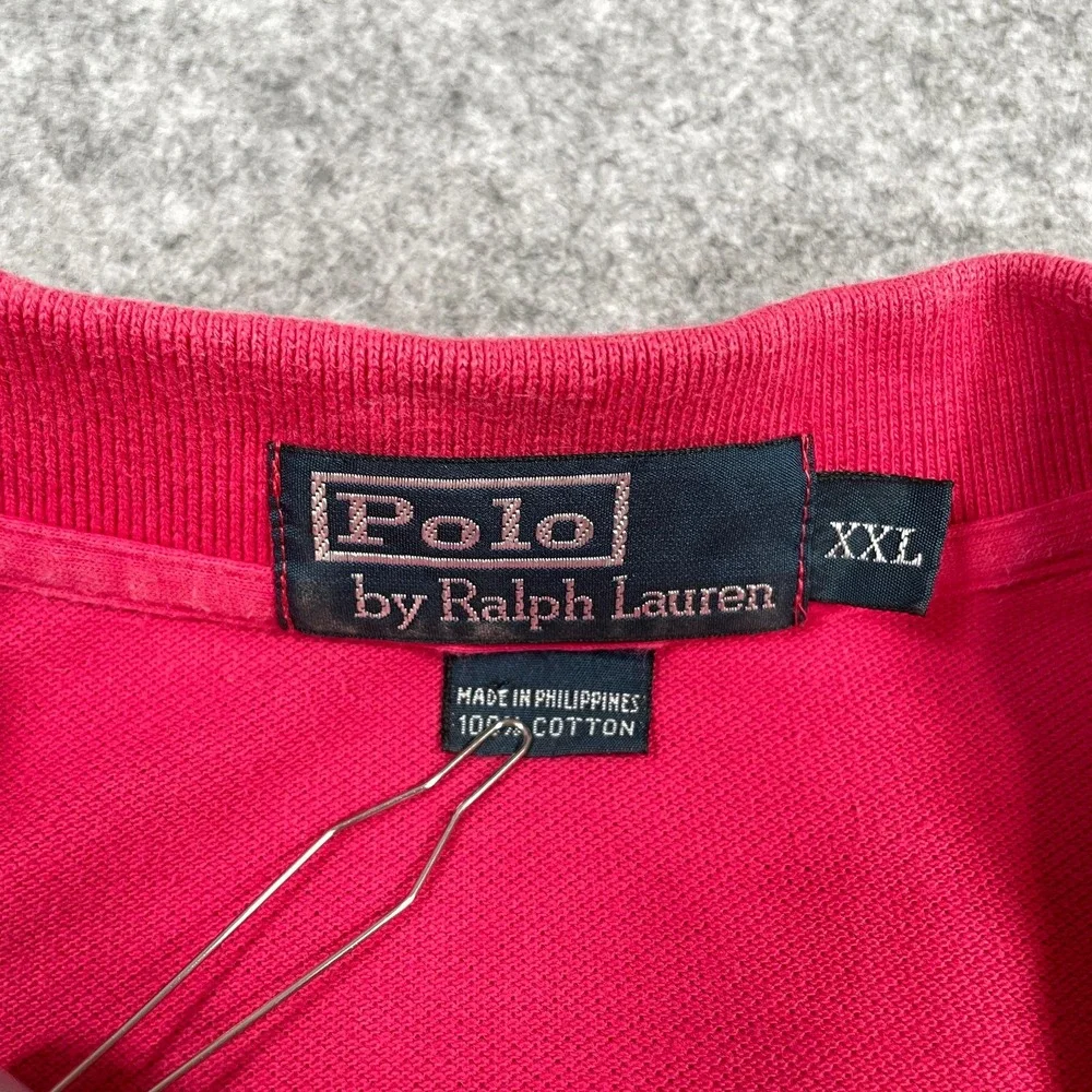 Polo Ralph Lauren Mens Polo Shirt XXL Red Short Sleeve Pique Pony Logo